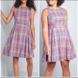 Modcloth Something Sixties Cotton Linen Dress NWT